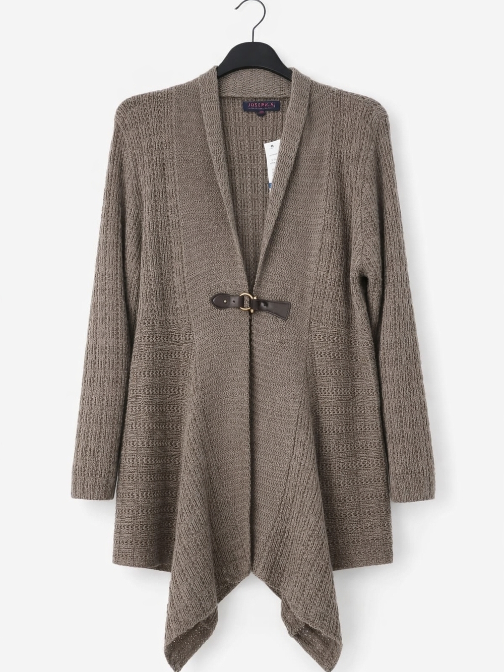 JOSEPH A. Brown Heather Open Knit Sweater Cardigan Size XL NWT